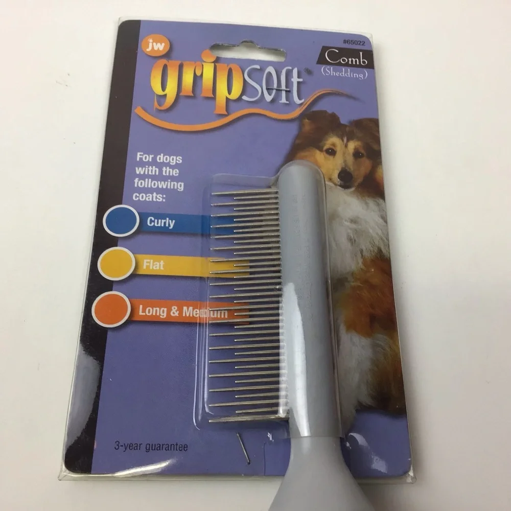 Pet Grip Soft Grooming Shedding Comb